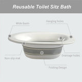 Foldable Toilet Sitz Bath Basin for Personal Hygiene and Daily Cleaning Use - Side View