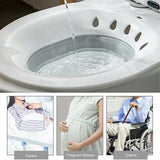 Foldable Toilet Sitz Bath Basin for Personal Hygiene and Daily Cleaning Use - Rear View