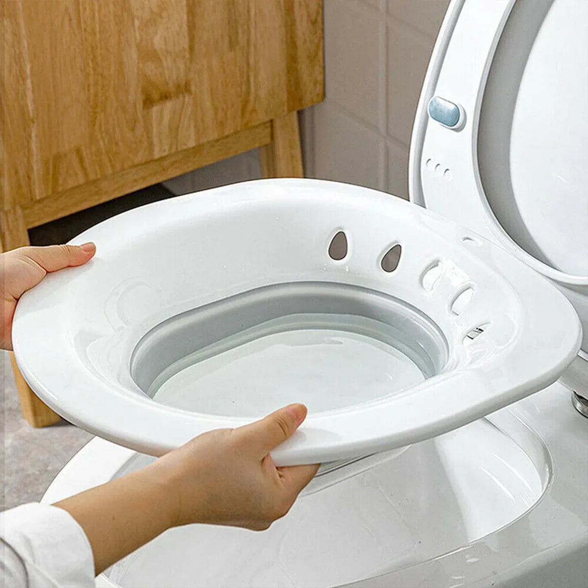 Foldable Toilet Sitz Bath Basin for Personal Hygiene and Daily Cleaning Use