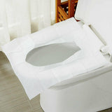 50Pcs Toilet Seat Paper Covers Disposable Sanitary Travel Biodegradable Hygienic - Top-Down View