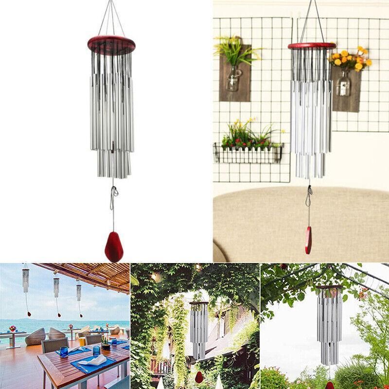 Outdoor Garden Wind Chimes Large Deep Tone Windchime Chapel Bell Home Decor - 6 Tubes