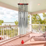 Outdoor Garden Wind Chimes Large Deep Tone Windchime Chapel Bell Home Decor - 6 Tubes - Top-Down View