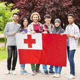 Tonga National Flag 90x150cm Outdoor Polyester Banner with Eyelets