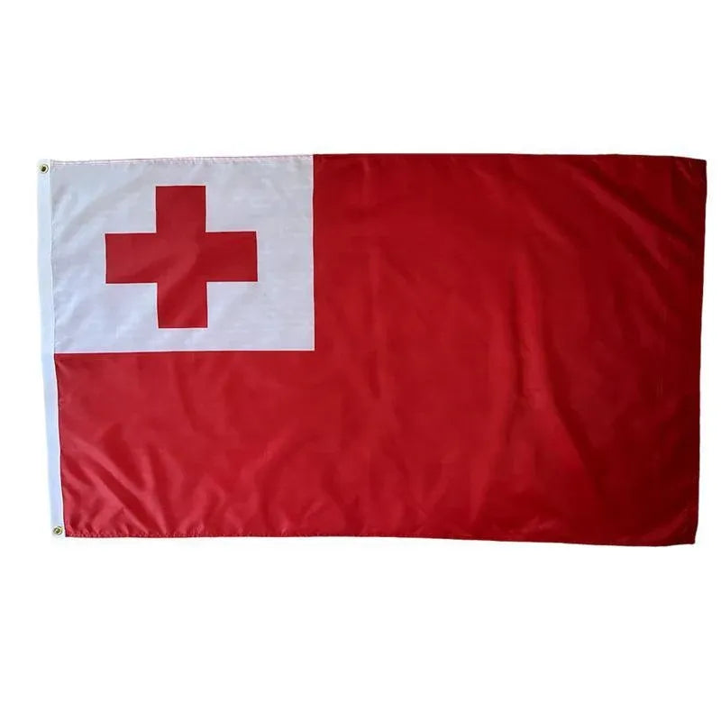 Tonga National Flag 90x150cm Outdoor Polyester Banner with Eyelets