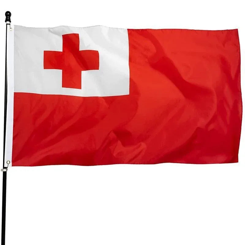 Tonga National Flag 90x150cm Outdoor Polyester Banner with Eyelets