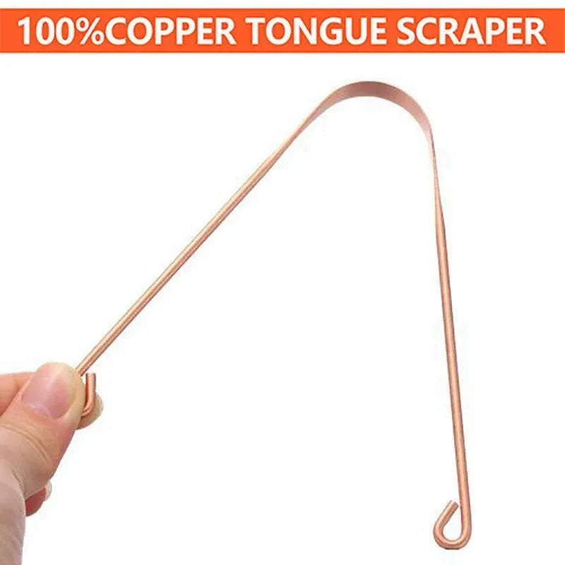 Pure Copper Tongue Scraper Cleaner Thick 12Gm Ayurvedic Dental Hygiene Oral Care - 1PC