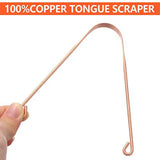 Pure Copper Tongue Scraper Cleaner Thick 12Gm Ayurvedic Dental Hygiene Oral Care - 1PC - Low Angle