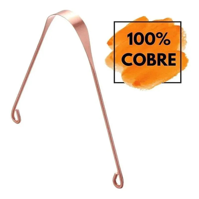 Pure Copper Tongue Scraper Cleaner Thick 12Gm Ayurvedic Dental Hygiene Oral Care - 1PC