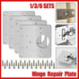 Hinge Repair Plate Rust Resistant Steel Furniture Cupboard Repair Mount Tool - 1SET