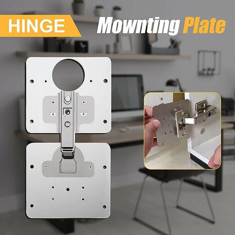 Hinge Repair Plate Rust Resistant Steel Furniture Cupboard Repair Mount Tool - 1SET