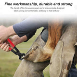 14 Inch Shoe Repair Tool Set Pliers Knife File Horseshoe Shear Hoof Trimming Kit - 45-Degree Angle