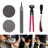 14 Inch Shoe Repair Tool Set Pliers Knife File Horseshoe Shear Hoof Trimming Kit - Extra Image