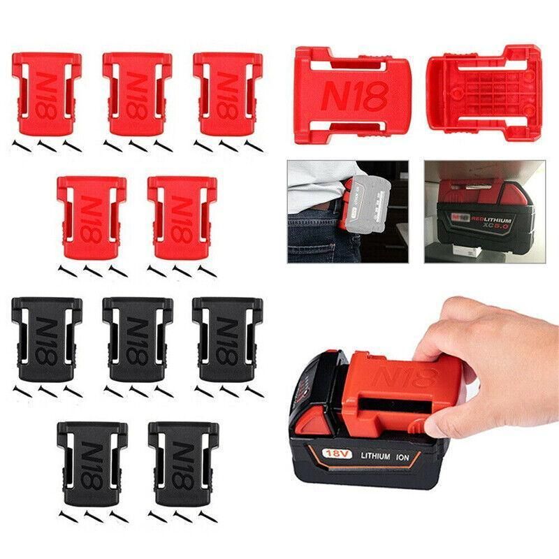 5Pcs Battery Mount Holder Stand For Milwaukee M18 18V Tool Battery Accessoriesau