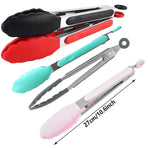 5pcs Kitchen Food Clamps Scalding Resistant Barbecue Tongs Cooking Clamp Set