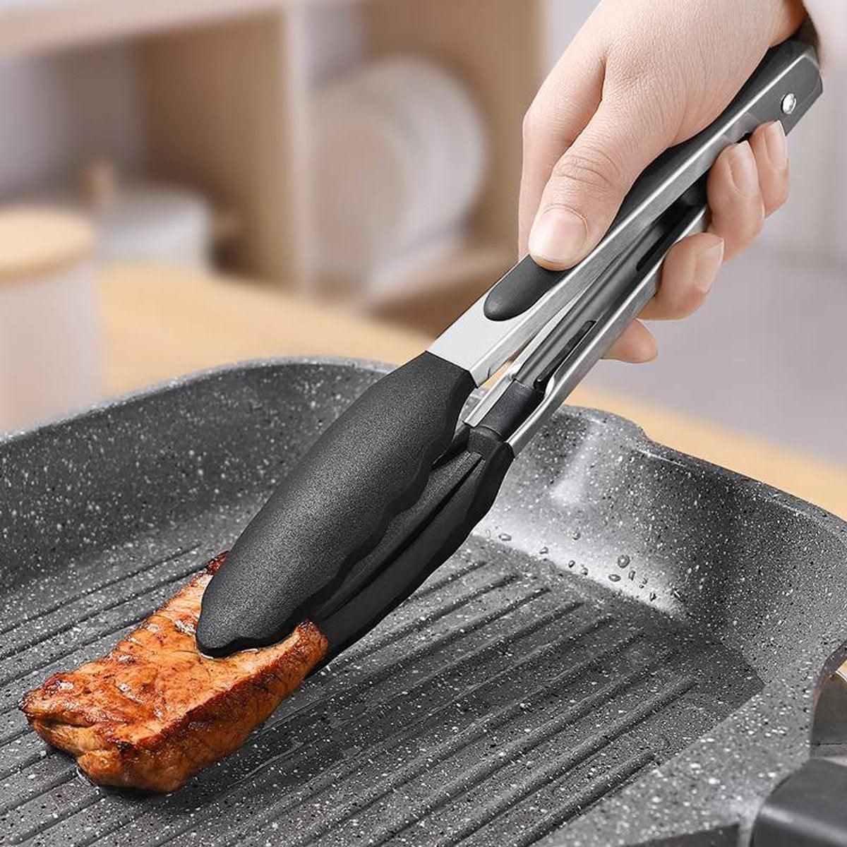 5pcs Kitchen Food Clamps Scalding Resistant Barbecue Tongs Cooking Clamp Set