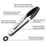 5pcs Kitchen Food Clamps Scalding Resistant Barbecue Tongs Cooking Clamp Set - Close-Up Angle