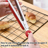 5pcs Kitchen Food Clamps Scalding Resistant Barbecue Tongs Cooking Clamp Set - Low Angle