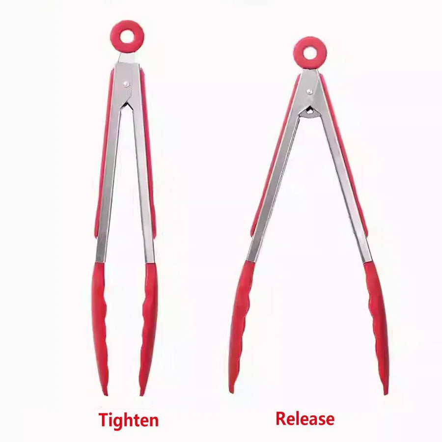 5pcs Kitchen Food Clamps Scalding Resistant Barbecue Tongs Cooking Clamp Set