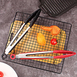 5pcs Kitchen Food Clamps Scalding Resistant Barbecue Tongs Cooking Clamp Set - Top-Down View