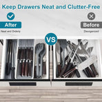 Drawer Dividers Kitchen Knife Organizer Storage Rack Holder Tray Utensil Insert