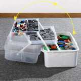 Translucent Three Layer Toolbox Multifunctional Folding Storage Box Organizer
