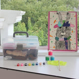 Translucent Three Layer Toolbox Multifunctional Folding Storage Box Organizer - Close-Up Angle