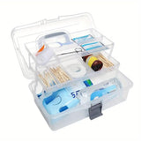 Translucent Three Layer Toolbox Multifunctional Folding Storage Box Organizer - Extra Image
