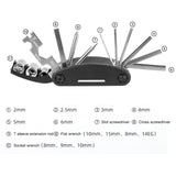 Bicycle Repair Kit with Tire Levers Patch Kit Pump Multi Tool for Mountain Bike