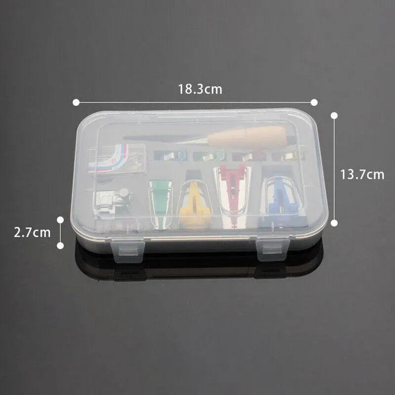 61Pcs Fabric Bias Tape Maker Sewing Binding Quilting Tool Presser Foot Kit Craft