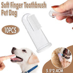 10PCS Pet Finger Toothbrush Soft Silicone Dog and Cat Teeth Cleaning Tool