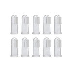 10PCS Pet Finger Toothbrush Soft Silicone Dog and Cat Teeth Cleaning Tool