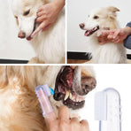 10PCS Pet Finger Toothbrush Soft Silicone Dog and Cat Teeth Cleaning Tool