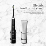 2-Piece Black Wall-Mounted Toothbrush Holder Set