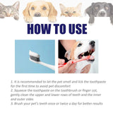 Pet Oral Care Cats Dogs Clean Bad Breath Tartar Stains Teeth Whitening Kit - Rear View