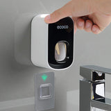 Ecoco Wall Mount Auto Ands Free Toothpaste Dispenser Automatic Toothpaste Squeez - Black