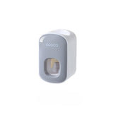 Ecoco Wall Mount Auto Ands Free Toothpaste Dispenser Automatic Toothpaste Squeez - Black - Close-Up Angle