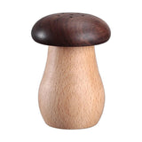 Solid Wood Toothpick Holder Black Walnut Beech Cute Mushroom Toothpick Box - Front View
