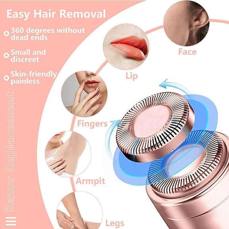 4Pcs For Gen1 Flawless Touch Facial Clean Hair Remover Replacement Heads Blades