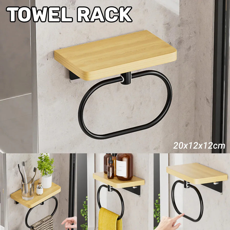 Towel Rack for Bathroom Shower Wall Mounted Rustproof Space Saving Durable