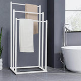 3 Tier Metal Towel Rack Freestanding 3 Bars Drying Shelf Holder Stand Organizer - Extra Image