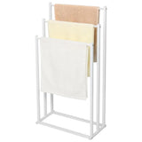3 Tier Metal Towel Rack Freestanding 3 Bars Drying Shelf Holder Stand Organizer - Extra Image