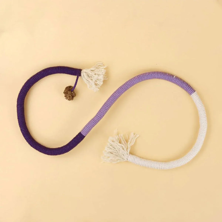 Cat Biting Rope Toy Teeth Grinding Teasing Stick Interactive Play Toy For Cats