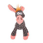 Squeaky Dog Toy Plush Chew Rope Pet Puppy Toys with Squeaker Crinkle for Teething - Grey Donkey