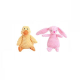 Squeaky Dog Toy Plush Chew Rope Pet Puppy Toys with Squeaker Crinkle for Teething - Pink Chicken - Extra Image