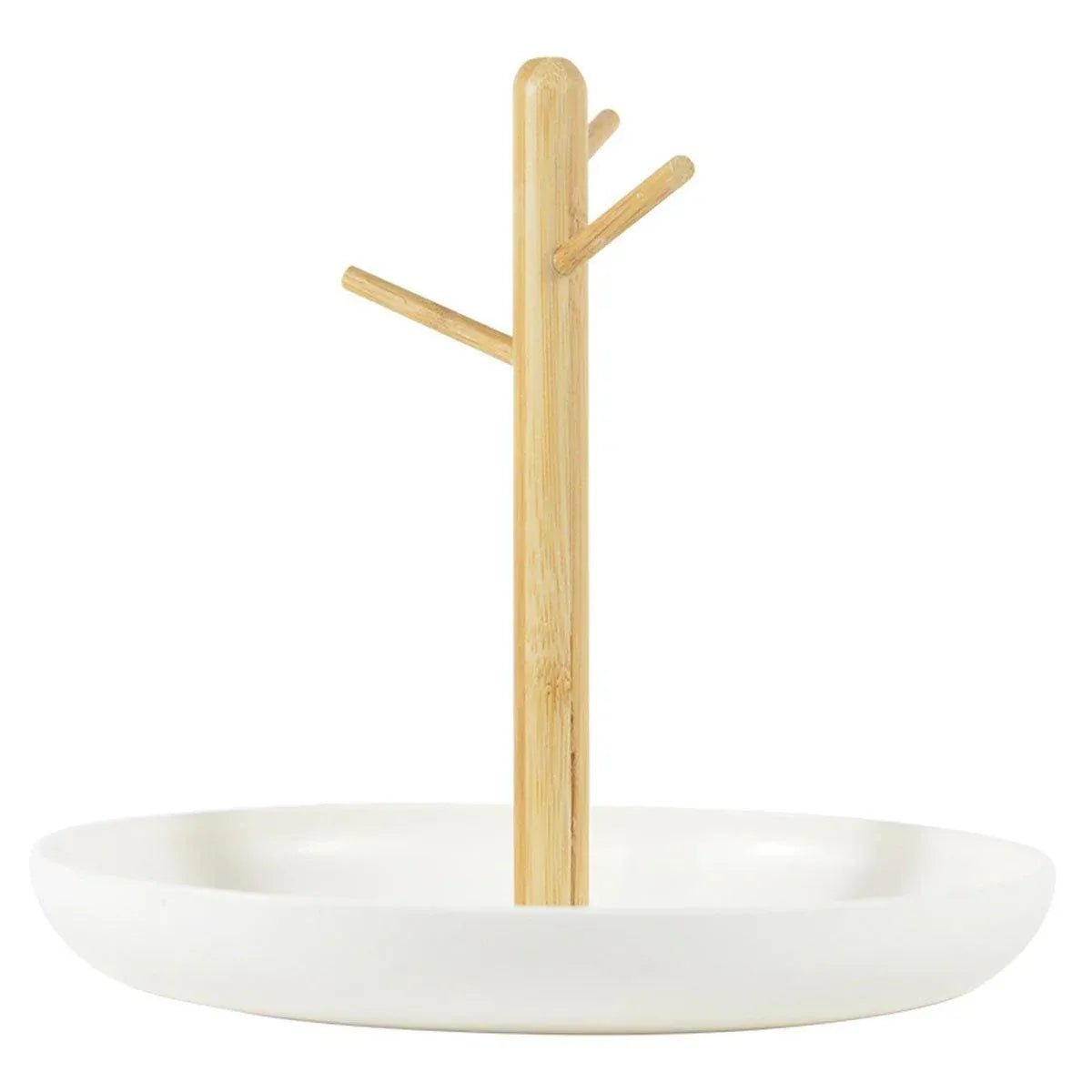 Branch Tray Desktop Storage Organizer Key Holder Rack for Living Room Entryway - White