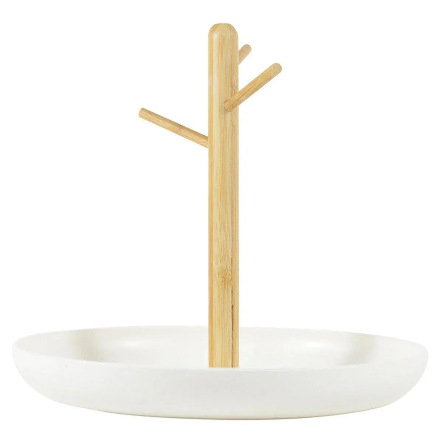 Branch Tray Desktop Storage Organizer Key Holder Rack for Living Room Entryway - White