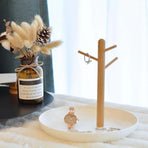 Branch Tray Desktop Storage Organizer Key Holder Rack for Living Room Entryway - White