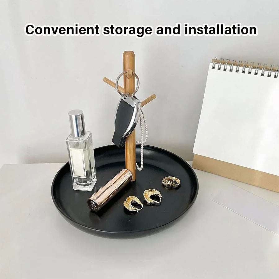 Branch Tray Desktop Storage Organizer Key Holder Rack for Living Room Entryway - White