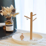 Branch Tray Desktop Storage Organizer Key Holder Rack for Living Room Entryway - White - Top-Down View