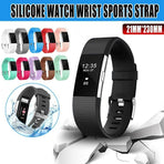 L Size Silicone Watch Wrist Sports Strap For Fitbit Charge Band Wristband Replacement - Purple